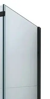 Sprchové kouty MEXEN OMEGA stěna 70x190 cm 8 mm černé, transparent 820-070-000-70-00