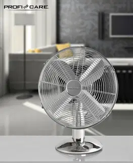 Domácí ventilátory ProfiCare VL 3062 kovový stolní ventilátor, 25 cm