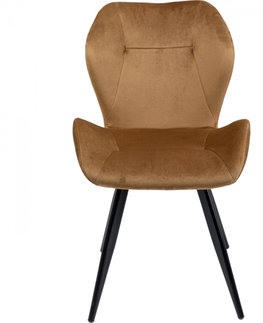 Jídelní židle KARE Design Hnědá čalouněná jídelní židle Viva