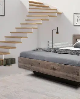 s úložným prostorem Moderní levitující postel s úložným prostorem ELEVIA, rošty v ceně
