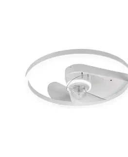 Stropní ventilátory se světlem Starluna Stropní ventilátor Starluna LED Varyk, bílý, tichý, Ø 50 cm