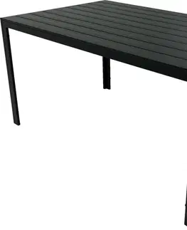 Zahradní stolky Kontrast Zahradní kovový stůl ALLEN 150 x 90 x 74 cm černý
