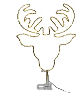 Vánoční vnitřní dekorace STAR TRADING LED špička stromu Topsy, jelení hlava na baterie