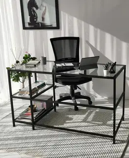 Kancelářské a psací stoly Psací stůl MASTER černý