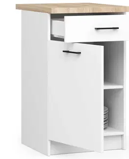 Kuchyňské dolní skříňky Ak furniture Kuchyňská skříňka Olivie S 40 cm 1D 1S bílá