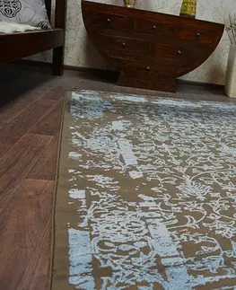 Koberce a koberečky Dywany Lusczow Kusový koberec MANYAS Mariet hnědo-modrý, velikost 120x180
