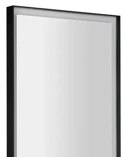 Koupelnová zrcadla SAPHO SORT zrcadlo s LED osvětlením 60x80cm, černá mat ST080
