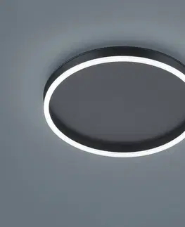 Stropní svítidla Helestra Helestra Sona LED stropní světlo, černá, Ø 40 cm