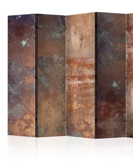 Paravány Paraván Rusty Plate Dekorhome 225x172 cm (5-dílný)