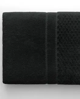 Ručníky AmeliaHome Ručník RUBRUM klasický styl 30x50 cm černý, velikost 70x130