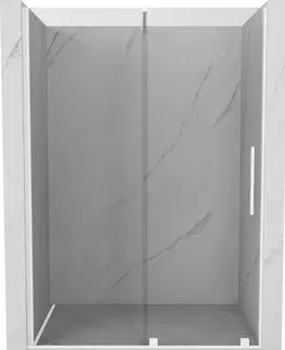 Sprchové kouty MEXEN/S Velar posuvné sprchové dveře 130, transparent, bílá 871-130-000-01-20