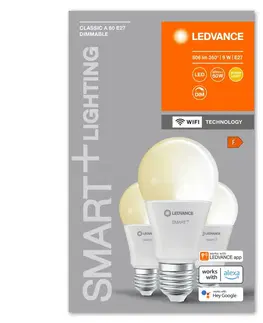 LED žárovky OSRAM LEDVANCE SMART+ WiFi A60 9W 230V DIM FR E27 TRIPLE PACK 4058075778818