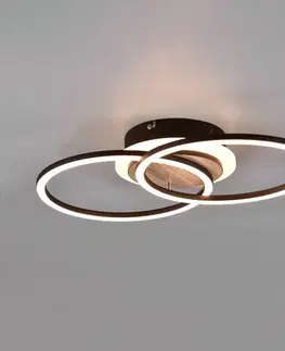 Stropní svítidla Reality Leuchten LED stropní světlo Giro 3 zdroje kulaté, ovladač
