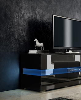 TV stolky TV stolek DARDOK, černá/černý lesk, 5 let záruka