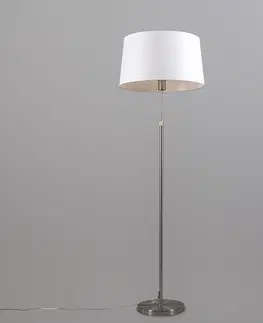 Stojaci lampy Stojací lampa ocelová s odstínem bílá 45 cm nastavitelná - Parte