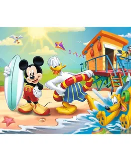 Puzzle Trefl Puzzle Mickey Mouse na pláži, 60 dílků
