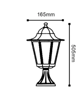 Stojací svítidla ACA Lighting Garden lantern venkovní stojací svítidlo HI6173GB