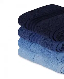 Ručníky L'essentiel Sada 4 ručníků RAINBOW 50x90 cm modrá