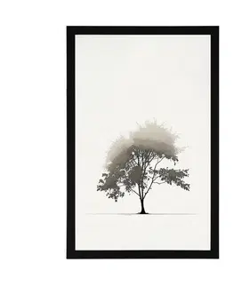 Stromy a listy Plakát minimalistický listnatý strom