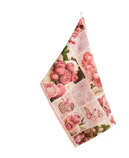Utěrky Bellatex Kuchyňská utěrka Patchwork růžová, 50 x 70 cm