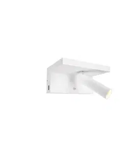 LED bodová svítidla SLV BIG WHITE KARPO Bedside LED vnitřní nástěnné nástavbové svítidlo, bílá, 3000K 1002140