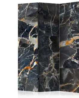 Paravány Paraván Black Marble Dekorhome 135x172 cm (3-dílný)
