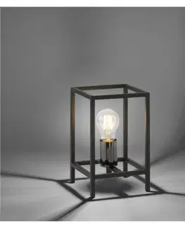 Industriální stolní lampy LEUCHTEN DIREKT is JUST LIGHT Stolní lampa v černé v moderním retro stylu LD 15812-18