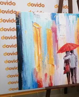 Obrazy láska Obraz procházka v dešti