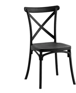 Zahradní židle Stohovatelná židle SAVITA Tempo Kondela Černá
