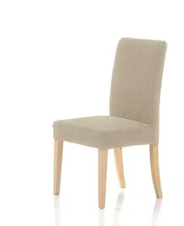 Židle Forbyt, Potah elastický na celou židli, komplet 2 ks Petra, béžová