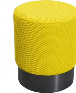Stoličky KARE Design Stolička Jody - žlutá, černý sokl, Ø35cm