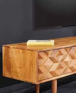 TV stolky LuxD Designový TV stolek Halia Honey 145 cm akácie