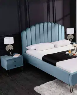 Designové postele LuxD Designová postel Palmira 140 x 200 cm akvamarinová