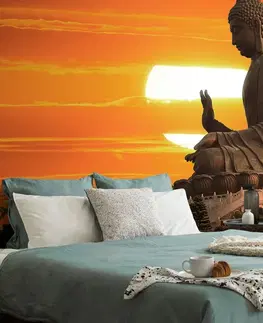 Samolepící tapety Samolepící tapeta socha Buddhy při západu slunce