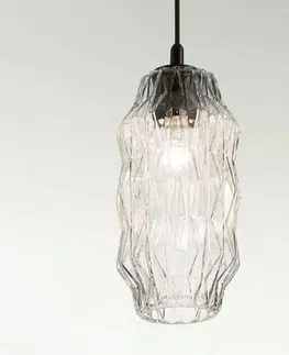 Závěsná světla Selène Origami závěsné svítidlo ze skla, transparentní