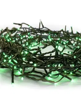 LED řetězy ACA Lighting 180 LED řetěz po 5cm zelená 220-240V + 8 programů IP44 9+3m zelený kabel X08180512