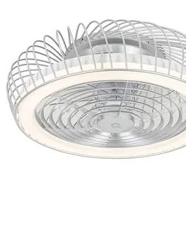 Stropni vetrak Chytrý stropní ventilátor stříbrný vč. LED s dálkovým ovládáním - Crowe