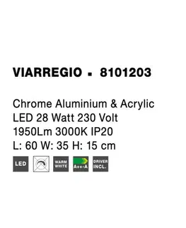 Designová stropní svítidla Nova Luce Originální stropní LED svítidlo Viarregio v elegantním chromovém designu NV 8101203