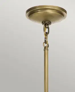 Závěsná světla Quintiesse Závěsné svítidlo Tollis, mosaz/bílá, 1 světlo, Ø 20,4 cm
