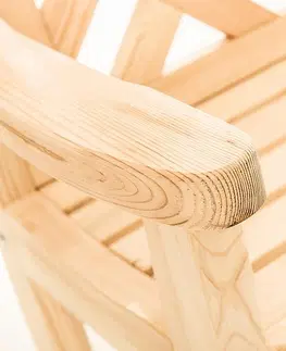 Zahradní židle a křesla DEOKORK Masivní zahradní křeslo z borovice ROMANTIC (32 mm)