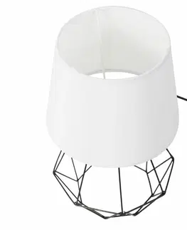 Svítidla DekorStyle Stolní lampa DIAMENT 2v1- černá/bílá