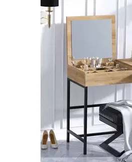 Toaletní stolky Sofahouse Designový toaletní stolek Dalius 100 cm vzor dub