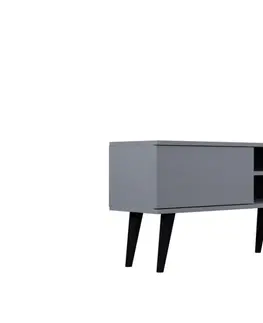 TV stolky Kocot kids TV stolek TORONTO 160 cm šedý/černý