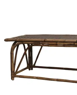 Zahradní ratanový nábytek Hnědá ratanová lavice Anor Wicker - 120*40*45cm Chic Antique 41061000 (41610-00)