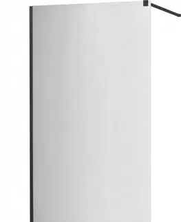 Sprchové zástěny MEXEN/S KIOTO Sprchová zástěna WALK-IN 110x200 cm 8 mm, černá, zrcadlové sklo 800-110-101-70-50