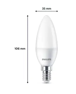 LED žárovky Philips Philips LED svíčka E14 2,8W 250lm 2 700K matná 3ks