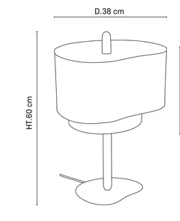 Stolní lampy MARKET SET MARKET SET Pebble textilní stolní lampa, krémová
