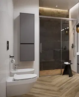 Sprchy a sprchové panely CERSANIT SET B258 podomítkový set CREA se sprchou, černý S952-009