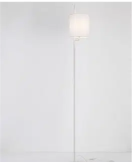 Obloukové stojací lampy NOVA LUCE stojací lampa YAMA bílé stínidlo a bílý hliník vypínač na těle E27 1x12W 230V IP20 bez žárovky 9180521