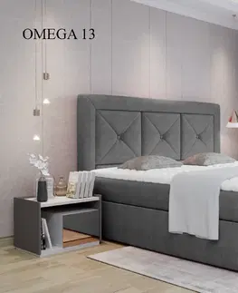 Postele Čalouněná postel IDRIS Boxsprings 160 x 200 cm Omega 13